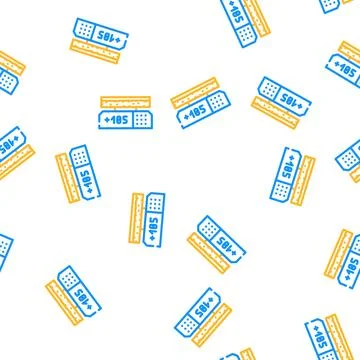 Heating plate laboratory vector seamless pattern Illustrazione stock