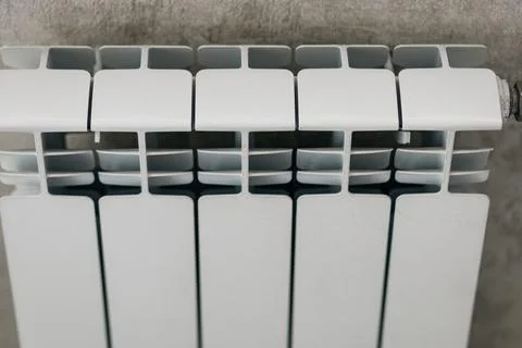 Heating radiator with adjuster Stock Photos