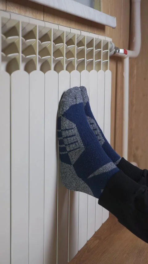 Heating radiator. Central heating in the house Stock-Footage 318072304