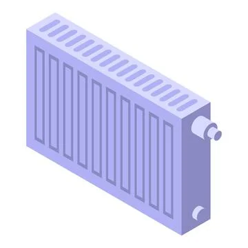 Heating radiator icon isometric vector. Home heating system Illustrazione stock