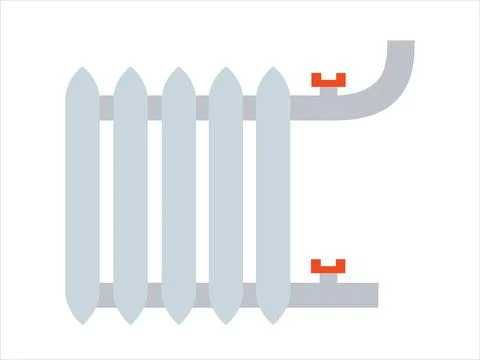 Heating radiator icon. Vector illustration Stock Illustration