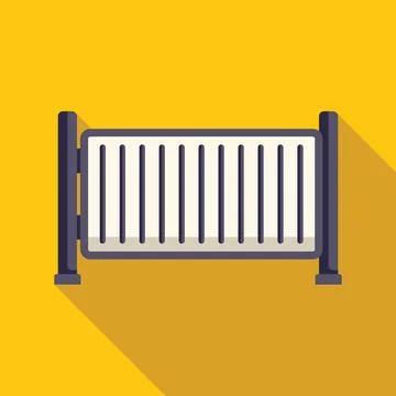 Heating radiator providing warmth during winter season Stock Illustration