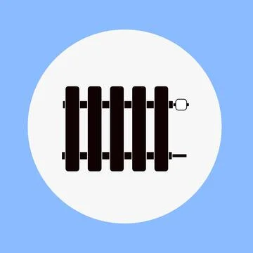 Heating radiator Vector. Heater icon. Battery for heating a room, apartment Illustrazione stock