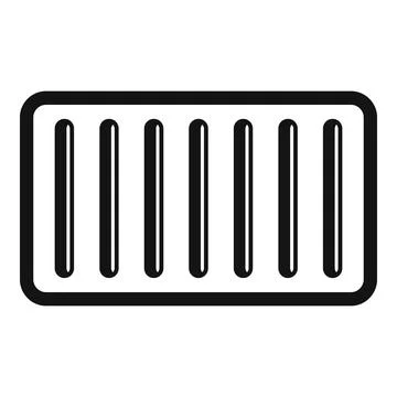 Heating radiator vent grill icon vector Illustrazione stock