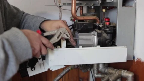 Heating repair Stock Footage 79034205