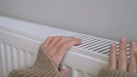 Heating season, cold room, heating problems Stock Footage 221236628