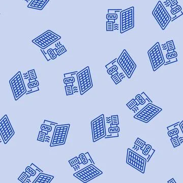 Heating solar panel line seamless pattern Ilustración de archivo