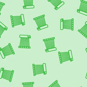 Heating solar panel line vector seamless pattern 스톡 일러스트
