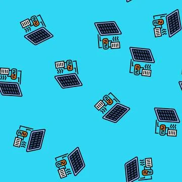 Heating solar panel vector seamless pattern イラスト素材