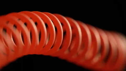 Heating a spiral wire to red close-up on a dark background Stock Footage 146207594