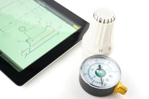 Heating system development Foto stock