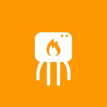 Heating system icon, pictogram Stock Illustration