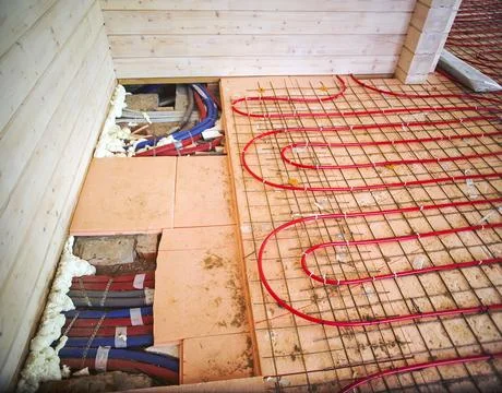 Heating system maintenance Fotos Stock