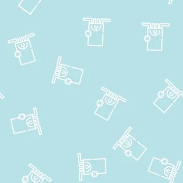 Heating system repair line vector seamless pattern 스톡 일러스트