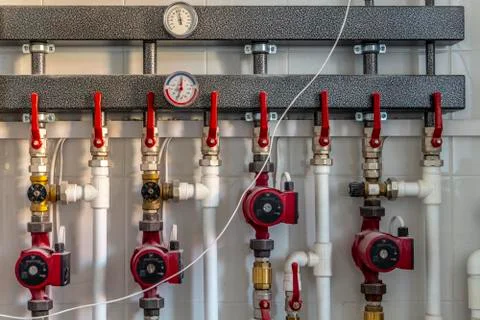 Heating system switch Stock Photos