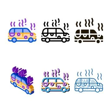 Heating variety machine icon vector outline イラスト素材