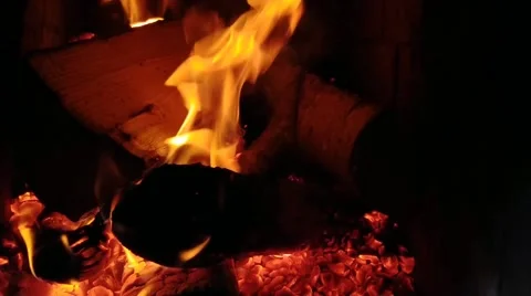 Heating with wood in cold winters. Stock Footage 195089900