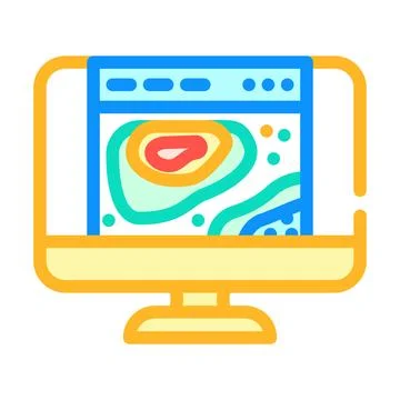 Heatmap big data color icon vector illustration Stock Illustration
