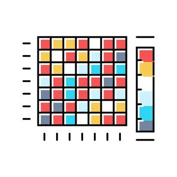 Heatmap big data color icon vector illustration Stock Illustration