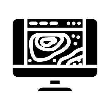 Heatmap big data glyph icon vector illustration イラスト素材
