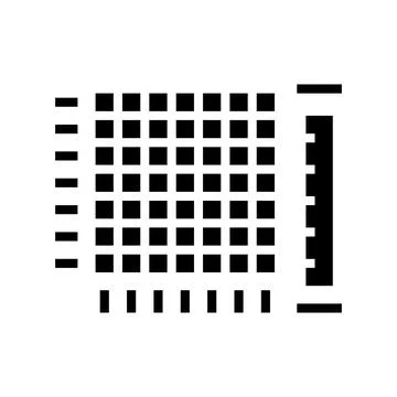 Heatmap big data glyph icon vector illustration Stock Illustration