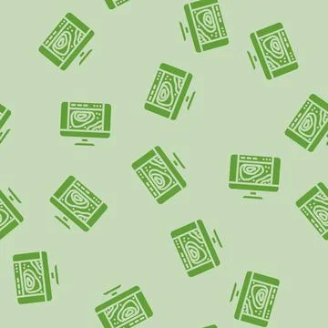 Heatmap big data glyph vector seamless pattern Stock Illustration