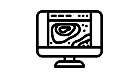 Heatmap big data line icon animation Stock Footage 326752059