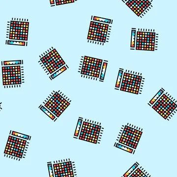 Heatmap big data vector seamless pattern Illustrazione stock