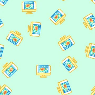 Heatmap big data vector seamless pattern Stock Illustration