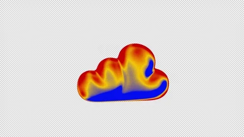 Heatmap Cloud Icon Loop Animation Video stock 327730208
