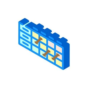 Heatmap risk isometric icon vector illustration Illustrazione stock