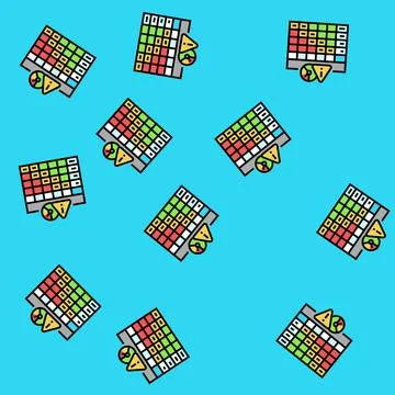 Heatmap risk vector seamless pattern イラスト素材