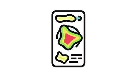 Heatmap ux ui design color icon animation Stock Footage 326102648