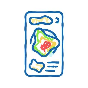 Heatmap ux ui design icon doodle illustration イラスト素材