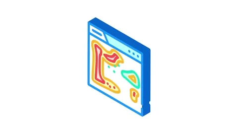Heatmap ux ui design isometric icon animation Stock Footage 327286567