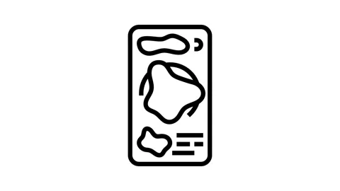 Heatmap ux ui design line icon animation Stock Footage 326129791