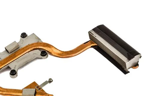 Heatpipe and radiators for cooling of computer processor, cooling system, i.. 库存照片