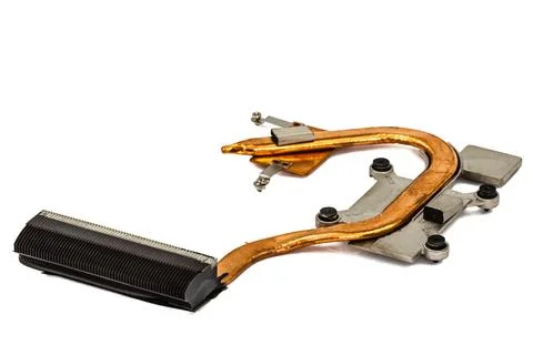 Heatpipe and radiators for cooling of computer processor, cooling system, i.. 库存照片