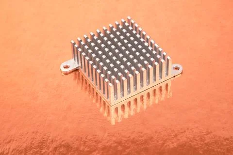 Heatsink for computer. electronic component of computer technology. compute.. Stock Photos