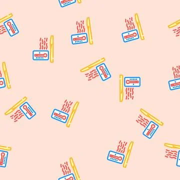Heatwave natural phenomena vector seamless pattern イラスト素材