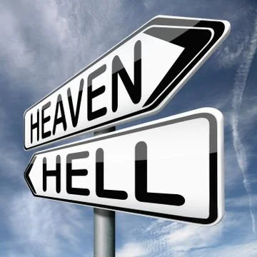 Heaven and hell Stock Illustration