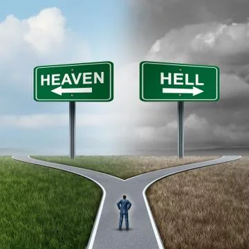 Heaven And Hell Illustration