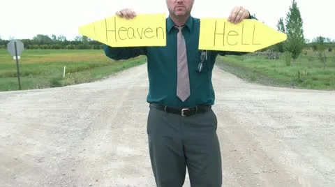 Heaven and Hell Intersection Video stock 12588183