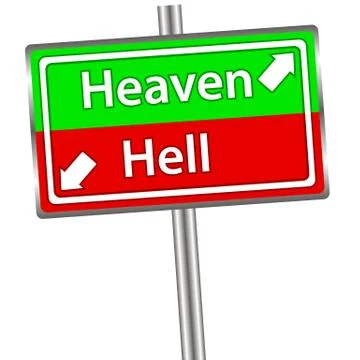 Heaven and hell sign イラスト素材
