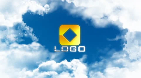 Heaven Camera Fly through Clouds and Sky Logo Intro Animation Stock After Effects