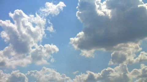 Heaven - Clouds and blue sky. Time lapse Stock Footage 756503