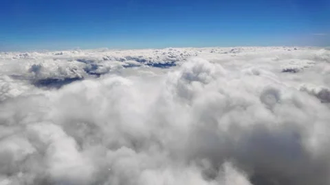 Heaven like clouds with blue sky, flying on an airplane, 4K Stock Footage 274201678