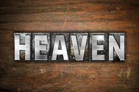 Heaven Concept Metal Letterpress Type イラスト素材