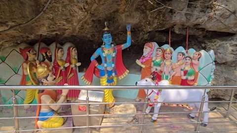 From Heaven to Earth: Krishna’s Life-Saving Presence Stock Footage 313563085