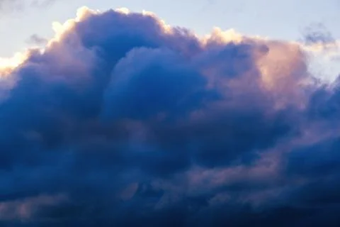 Heaven evening cloudscape after overcast day. Stock Photos